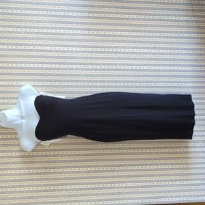 Asos Black Sweetheart Strapless Dress with White Bow on Back 4